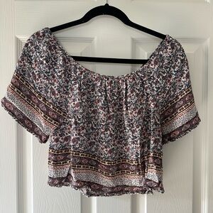 Forever 21 Multicolor Floral Crop Top